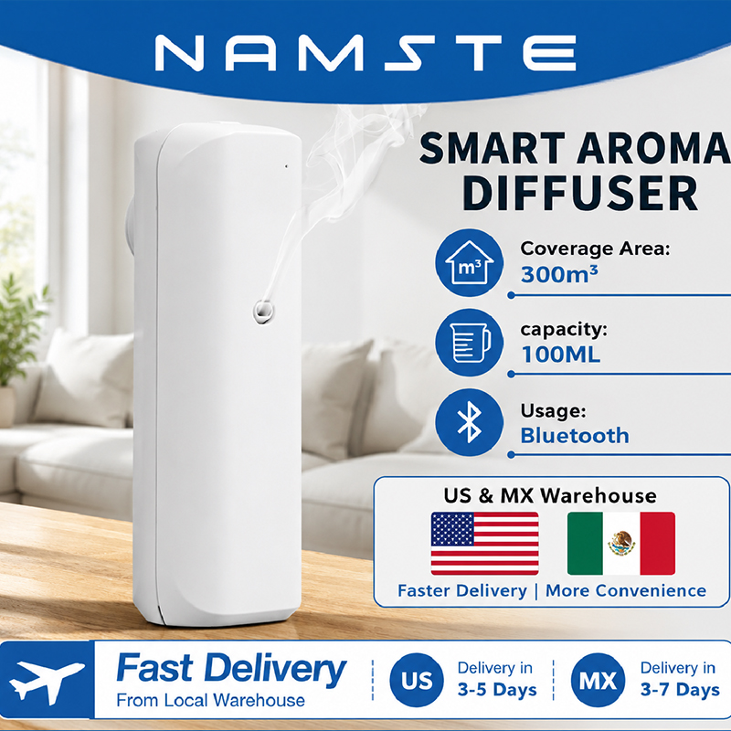 Home Fragrance Logo - NAMSTE アロマオイルディフューザー Bluetooth フレグランスディフューザー ソケットスタイルアロマオイルディフューザー 家庭用トイレ芳香剤デバイス