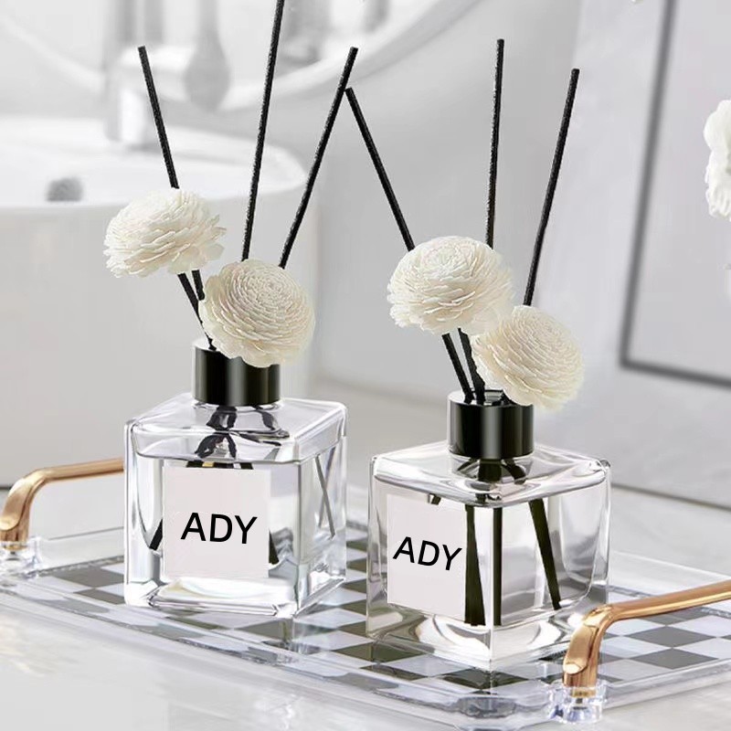Home Fragrance Logo - 50ml アロマリードディフューザーオイル 家庭用 車用 芳香剤 部屋の消臭剤