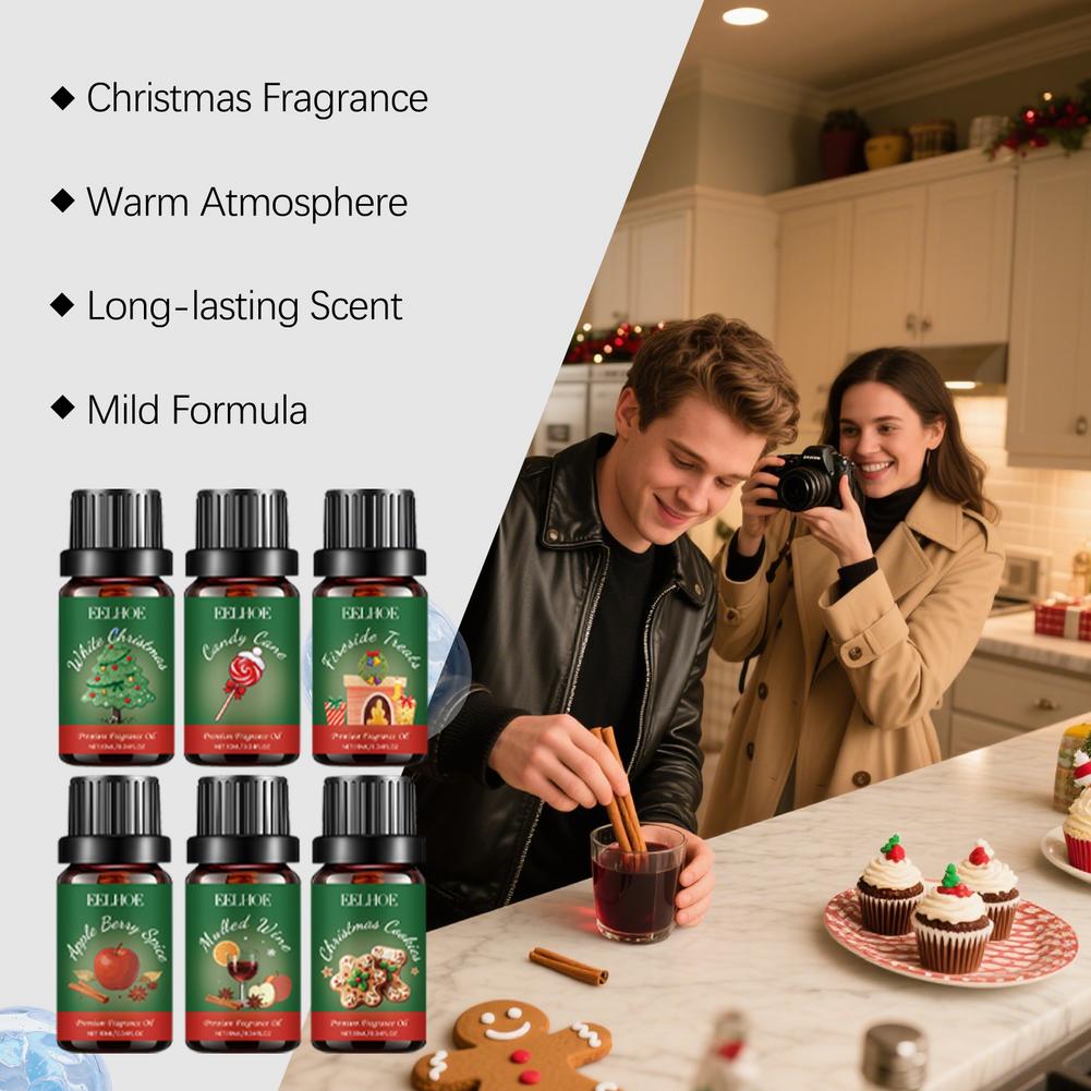 6種類のアロマオイルがセットになった、クリスマスギフトに最適 - Home Fragrance Gift のレビューと価格