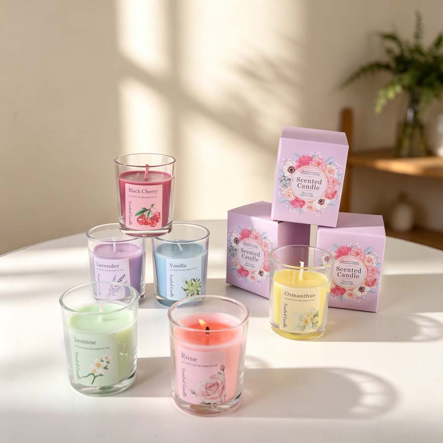 アロマセラピーアロマキャンドルギフトセット 6種類の香りのガ - Home Fragrance Gift のレビューと価格
